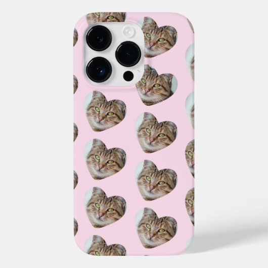 Personalisiertes Cat oder Hund Herz-Foto-Muster Case-Mate iPhone Hülle (Rückseite)