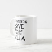 Personalisiertes Cat Parent Mama Vater Geschenk Kaffeetasse (Vorderseite Links)