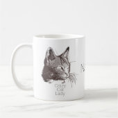 Personalisiertes Cat Portrait für die verrückte Ka Kaffeetasse (Links)