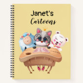 Personalisiertes Cat Sketchbook Notizblock (Vorderseite)