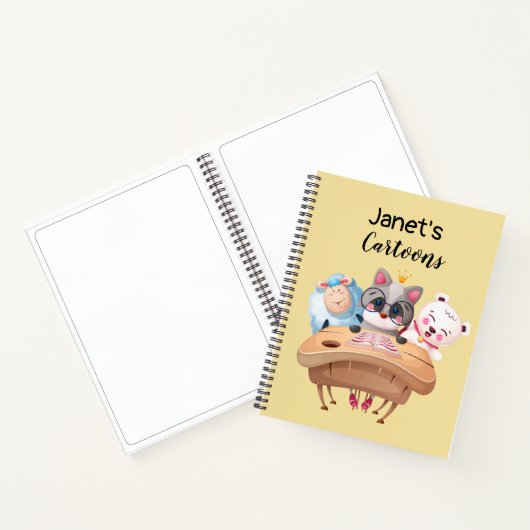 Personalisiertes Cat Sketchbook Notizblock (Innenseite)