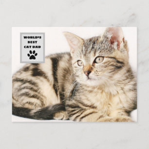 Personalisiertes Cat Vater Custom Foto Feiertagspostkarte