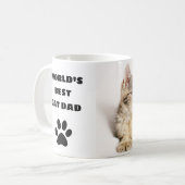 Personalisiertes Cat Vater Custom Foto Kaffeetasse (Vorderseite Links)