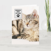 Personalisiertes Cat Vater Custom Foto Karte (Vorderseite)
