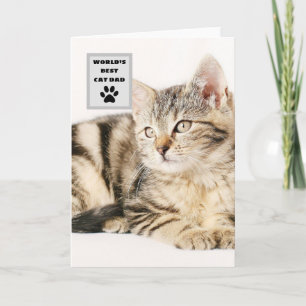 Personalisiertes Cat Vater Custom Foto Karte