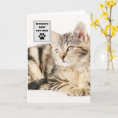 Personalisiertes Cat Vater Custom Foto Karte (Gelbe Blume)