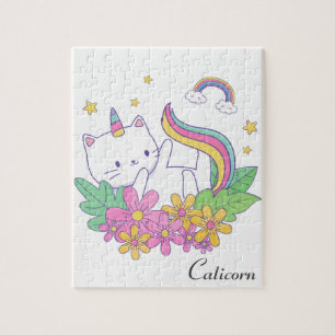 Personalisiertes Caticorn Süßes Caticorn Puzzle