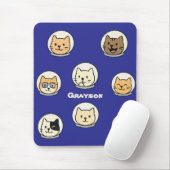Personalisiertes Catstronaut-Mauspad mit Namen Mousepad (Mit Mouse)