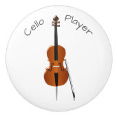 Personalisiertes Cello-Design Keramikknauf (Vorderseite)