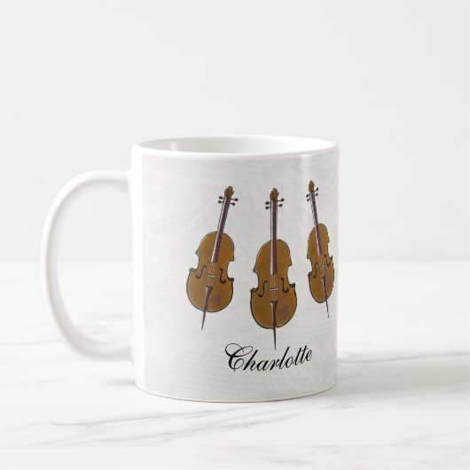 Personalisiertes Cello-Geschenk Kaffeetasse (Links)