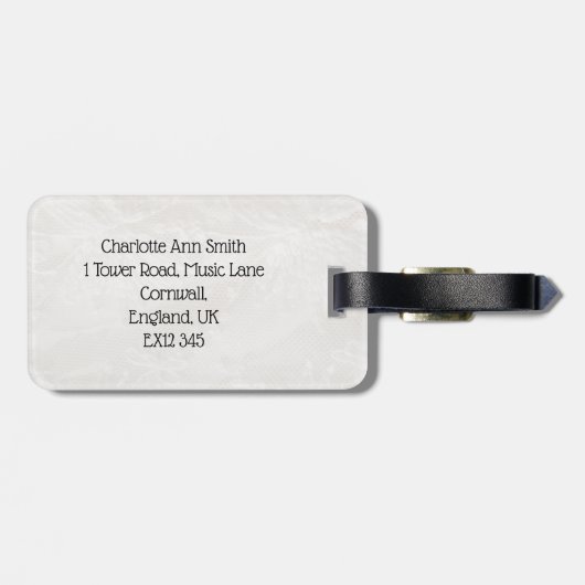 Personalisiertes Cello-Musikinstrument oder Gepäckanhänger (Rückseite horizontal)