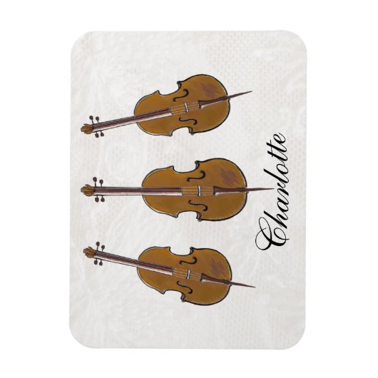 Personalisiertes Cello-Trio-Geschenk Magnet (Vertikal)