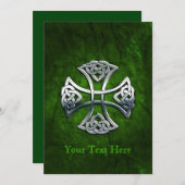 Personalisiertes Celtic Cross Feiertagskarte (Vorne/Hinten)