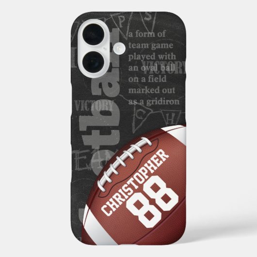 Personalisiertes Chalkboard American Football Case-Mate iPhone Hülle (Rückseite)