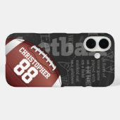 Personalisiertes Chalkboard American Football Case-Mate iPhone Hülle (Rückseite (Horizontal))