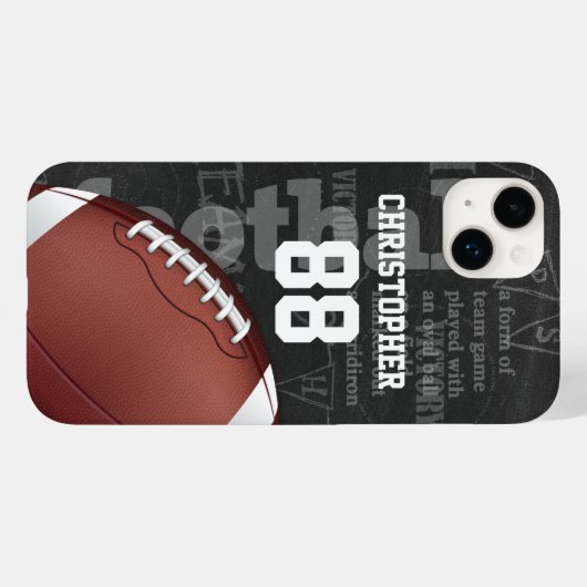 Personalisiertes Chalkboard American Football Case-Mate iPhone Hülle (Rückseite (Horizontal))