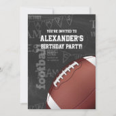 Personalisiertes Chalkboard American Football Einladung (Vorderseite)