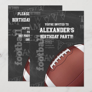 Personalisiertes Chalkboard American Football Einladung