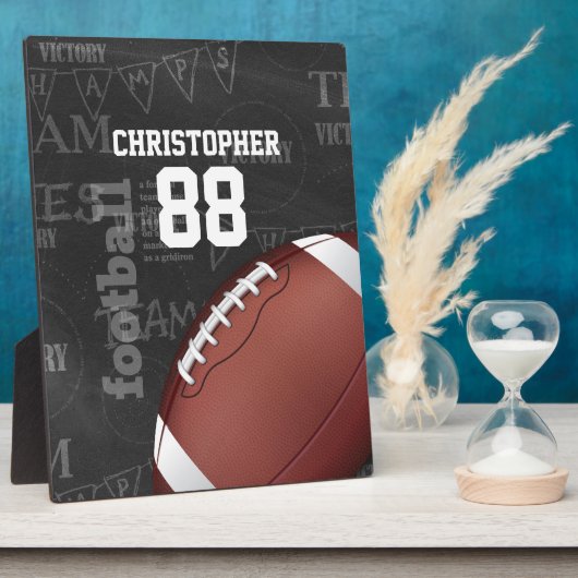 Personalisiertes Chalkboard American Football Fotoplatte (Seite)
