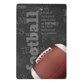 Personalisiertes Chalkboard American Football Mini Klemmbrett (Rückseite)