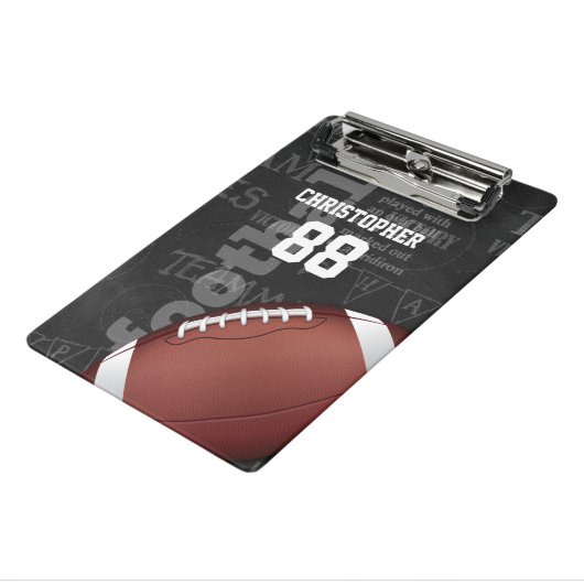 Personalisiertes Chalkboard American Football Mini Klemmbrett (Gewinkelt3)