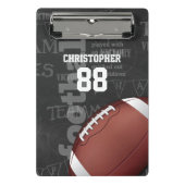 Personalisiertes Chalkboard American Football Mini Klemmbrett (Vorderseite)
