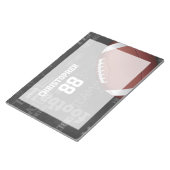 Personalisiertes Chalkboard American Football Notizblock (angewinkelt)