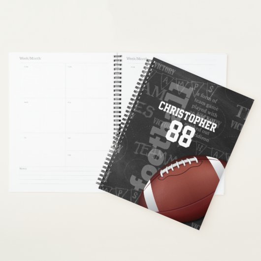 Personalisiertes Chalkboard American Football Planer (Anzeige)