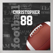 Personalisiertes Chalkboard American Football Poster (Vorne)