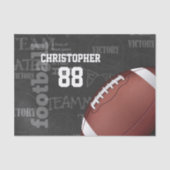Personalisiertes Chalkboard American Football Seidenpapier (Vorderseite)