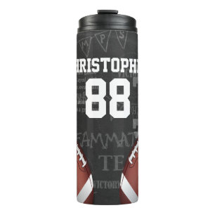 Personalisiertes Chalkboard American Football Thermosbecher