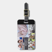 Personalisiertes Chalkboard für Familienfotografie Gepäckanhänger (Vorderseite vertikal)