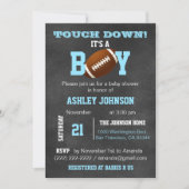 Personalisiertes Chalkboard Fußball Thema Kinderdu Einladung (Vorderseite)