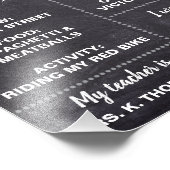 Personalisiertes Chalkboard LETZTER Kindergartenta Fotodruck (Ecke)