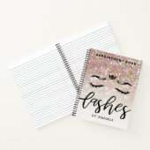 Personalisiertes Champagne Lashes Notizblock (Innenseite)