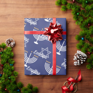 Personalisiertes Chanukka-Geschenkpapier Geschenkpapier