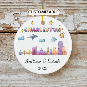 Personalisiertes Charleston-Ornament, South Caroli Keramik Ornament