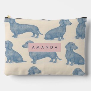 Personalisiertes Charmantes Elegantes Dachshund-Mu Zubehörtasche