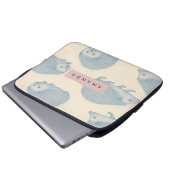 Personalisiertes charmantes Igel-Muster Laptopschutzhülle (Vorne Knopf)