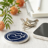 Personalisiertes Chat-Liebe-weites Logo Schlüsselanhänger (Seite)