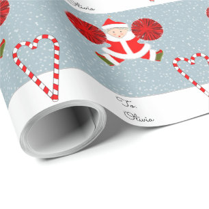 Personalisiertes Cheerleader-Weihnachtsgeschenk Geschenkpapier