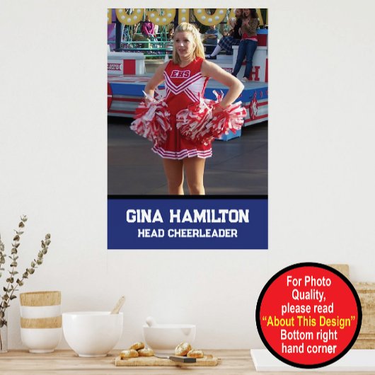 Personalisiertes Cheerleading für die High School Poster
