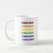 Personalisiertes Chelsea-Themed-Template Kaffeetasse (Links)