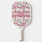 Personalisiertes Cherry Blossom Elegantes Blumende Pickleball Schläger (Rückseite)