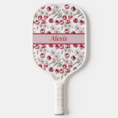 Personalisiertes Cherry Blossom Elegantes Blumende Pickleball Schläger (Vorderseite)