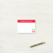 Personalisiertes Cherry Post-it Klebezettel (Auf Schreibtisch)