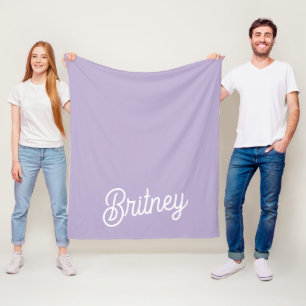 Personalisiertes Chic Lavendel Lila Monogramm Name Fleecedecke