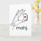 Personalisiertes Chic Mahjong Karte (Gelbe Blume)