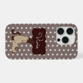 Personalisiertes Chic Polka Dot iPhone Hülle (Rückseite (Horizontal))
