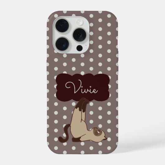 Personalisiertes Chic Polka Dot iPhone Hülle (Rückseite)